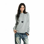 6037456360559,6037456360560,6037456360561, Waffle Knit Asymmetrical Neck Long Sleeve Tee