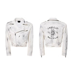 6026167256623,6026167256624,6026167256625,6026167256626, War Horse Print Distressed Leather Jacket