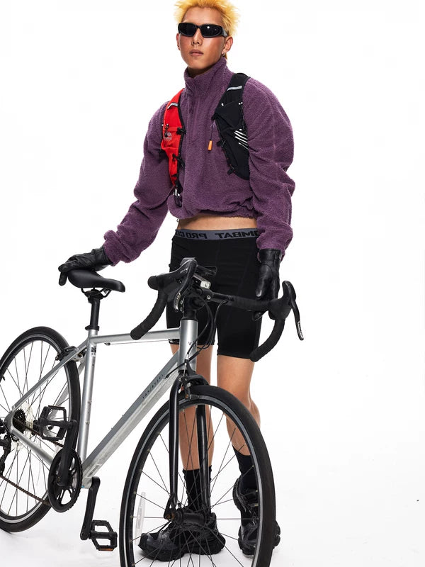Warm Fleece Stand Collar Running Top 2