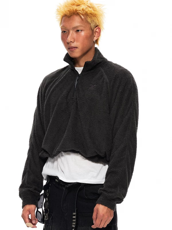 Warm Fleece Stand Collar Running Top 5