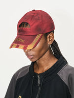 Washed Baseball Cap with Frayed Brim 2