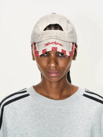 Washed Baseball Cap with Frayed Brim 3