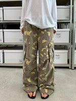 ,6105108284420,6105108284421,6105108284422,6105108284423,6105108284424, Washed Camouflage Drawstring Cargo Pants