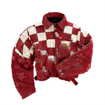 Washed Canvas Checkered Star Embroidered Jacket 1