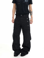 Washed Distressed Cargo Pants 3