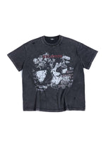 Washed Distressed Graphic Cotton T-Shirt 1