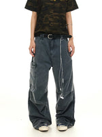 ,6265105902203,6265105902204,6265105902205,6265105902206,6265105902207, Washed Distressed Loose Straight Leg Cargo Pants