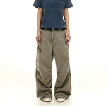 6265105902198,6265105902199,6265105902200,6265105902201,6265105902202, Washed Distressed Loose Straight Leg Cargo Pants