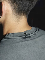 Washed Distressed T-Shirt With Metal Accents 2