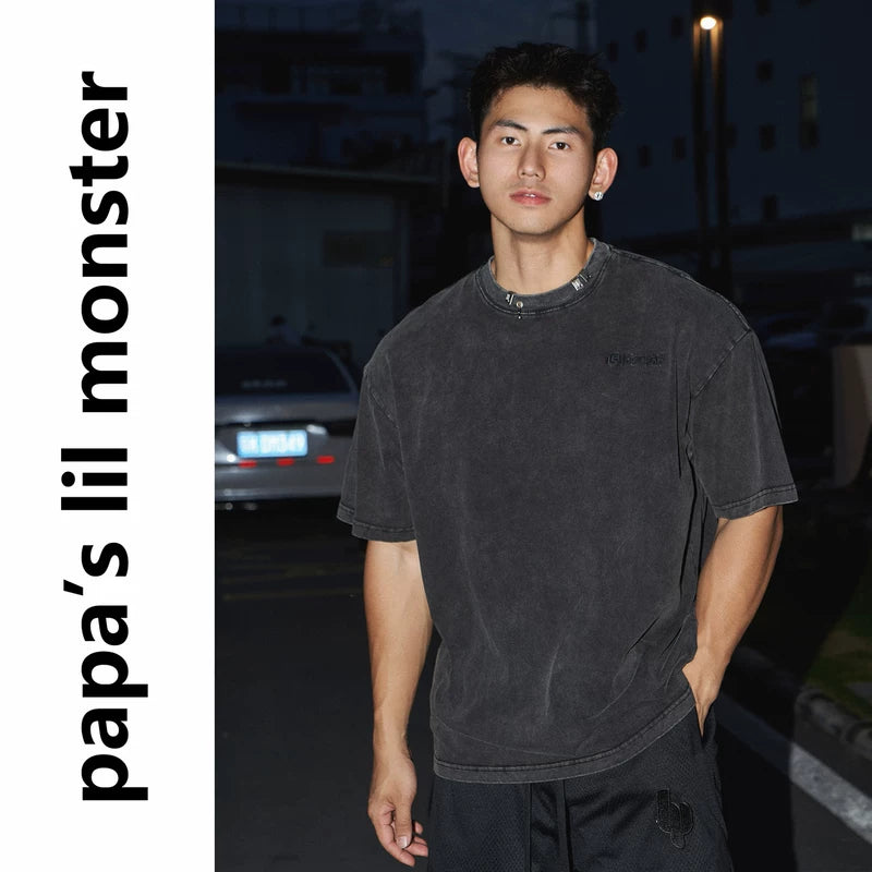 5612160147956,5612160147957,5612160147958,5612160147959, Washed Distressed T-Shirt With Metal Accents