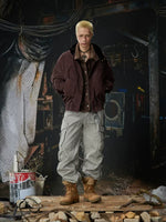 Washed Distressed Workwear Stand Collar Jacket 5