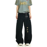 6262872663565,6262872663566,6262872663567,6262872663568,6262872663569, Washed Embroidered Baggy Wide-Leg Pants