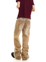Washed Faded High Waist Flared Jeans 2