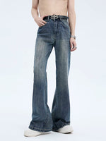 Washed Flare Denim Jeans 5