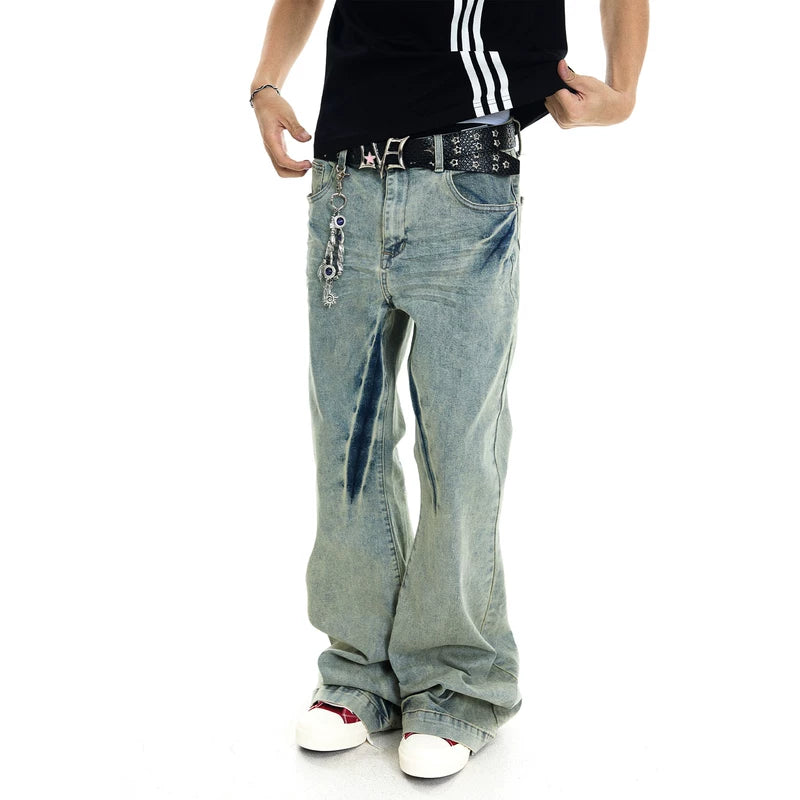 6234976407461,6234976407462,6234976407463,6234976407464, Washed Flared Jeans Pants