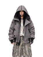 Washed Hooded Cotton Flight Jacket 1