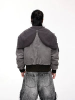 Washed Hooded Cotton Flight Jacket 3