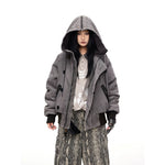 5834390823370,5834390823371,5834390823372, Washed Hooded Cotton Flight Jacket