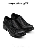 Washed Horseskin Lace-Up Derby Shoes 5
