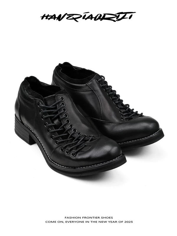 Washed Horseskin Lace-Up Derby Shoes 5