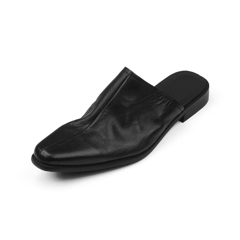 alt_id_4734221522, Washed Horseskin Pointed Toe Slip-on Mules