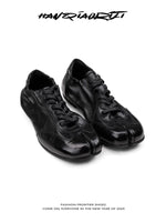Washed Horseskin Split-Toe Training Shoes 1