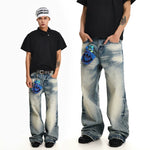 6041848312073,6041848312074,6041848312075,6041848312076,6041848312077, Washed Loose Straight Jeans