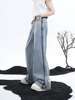Washed Loose Straight Leg Jeans Pants 4