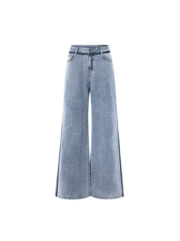 Washed Loose Straight Leg Jeans Pants 5