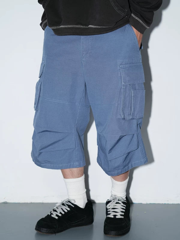 Washed Relaxed Fit Cargo Pants 1