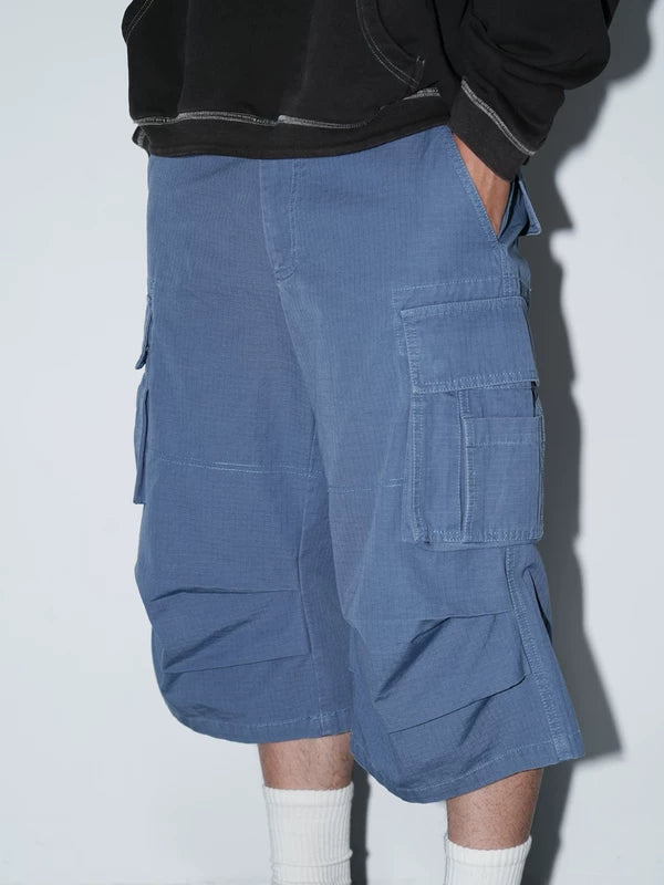 Washed Relaxed Fit Cargo Pants 3