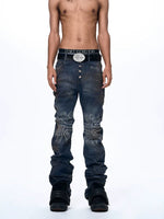 Waxed Five-Button Flared Pants 4