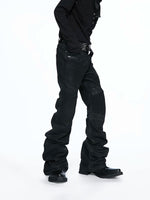 Waxed Slim Fit Motorcycle Pants 1