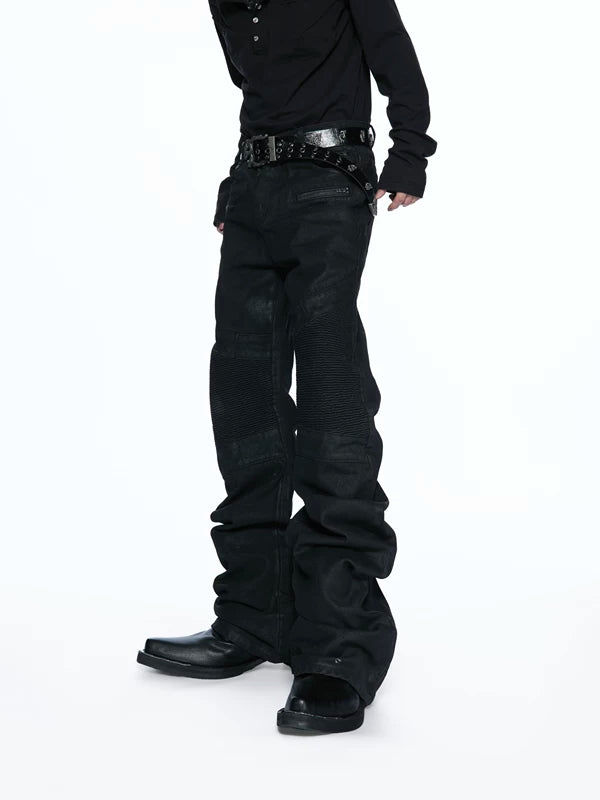 Waxed Slim Fit Motorcycle Pants 5