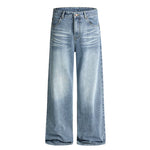6197711955125,6197711955126,6197711955127,6197711955128,6197711955129, Whiskered Wide Leg Straight Denim Pants