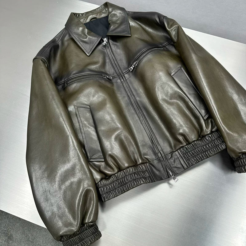 Wide Fit Faux Leather Bomber Jacket 2