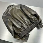 Wide Fit Faux Leather Bomber Jacket 4