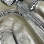Wide Fit Faux Leather Bomber Jacket 5