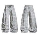 6223443250838,6223443250839,6223443250840,6223443250841,6223443250842, Wide Leg Camouflage Frayed Edge Casual Pants