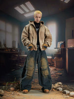 Wide-Leg Cargo Jeans with 3D Pockets 4