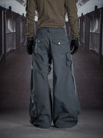 Wide-Leg Cargo Pants with Detachable Waist Pack 5