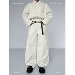 Wide Leg Cargo Pants with Large Pockets 1