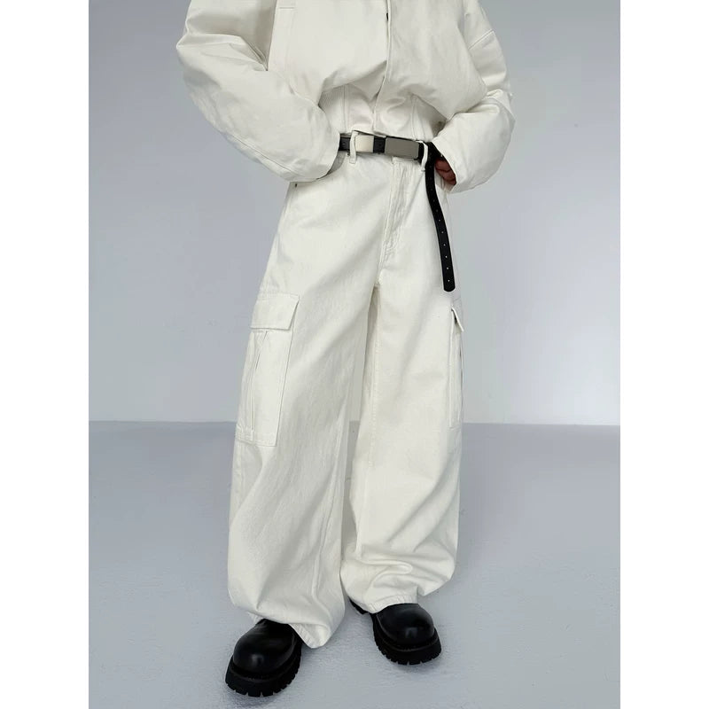 Wide Leg Cargo Pants with Large Pockets 2
