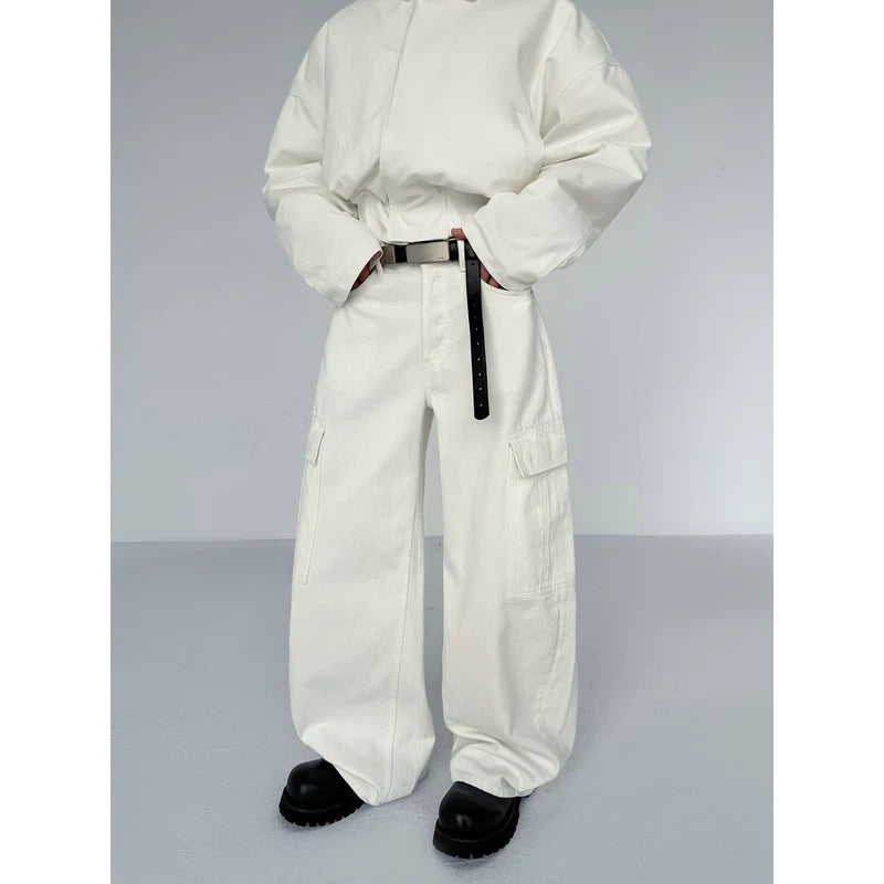 Wide Leg Cargo Pants with Large Pockets 4