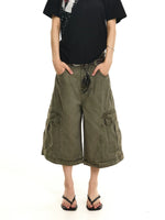Wide-Leg Cargo Pants With Pockets 1