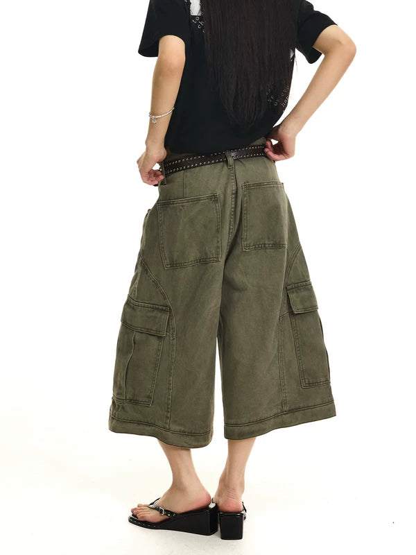 Wide-Leg Cargo Pants With Pockets 2