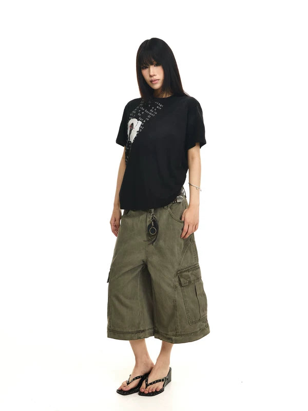 Wide-Leg Cargo Pants With Pockets 3