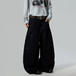 6157836654487,6157836654488,6157836654489,6157836654490,6157836654491, Wide Leg Curved Silhouette Cargo Pants