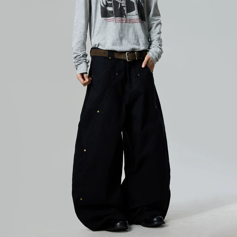 6157836654487,6157836654488,6157836654489,6157836654490,6157836654491, Wide Leg Curved Silhouette Cargo Pants