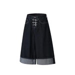 6242134175622,6242134175623,6242134175624,6242134175625, Wide Leg Denim Shorts